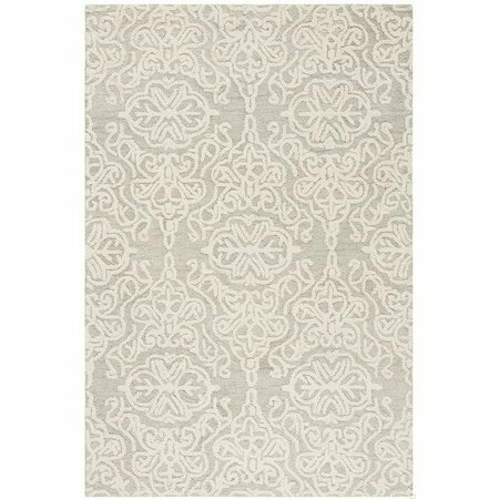 Safavieh 8 x 10 ft. Contemporary Blossom Hand Tufted Area RugSilver & Ivory BLM112G-8